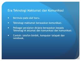 Selain itu, teknologi maklumat dan komunikasi juga diterapkan sebagai elemen merentas kurikulum kerana ia dapat menjana elemen keusahawanan dalam diri setiap murid atau pelajar (kementerian pendidikan malaysia, 2014). Ppt Sejarah Perkembangan Teknologi Maklumat Dalam Pendidikan Powerpoint Presentation Id 2931746