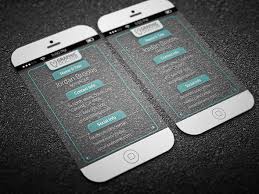 Currently, the left one is blue indicating the front of the card is displayed. Free Iphone 6 Style Transparent Business Card Template Psd Titanui