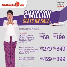 Cleartrip facilitates easy, fast and reliable air tickets booking platform for the malindo airlines. Malindo Air Sale Kl Penang Rm69 Langkawi Rm79 Kuching Rm99 Other Destinations Booking Until 21 May Travel 1 July 2017 31 March 2018 Harga Runtuh Durian Runtuh