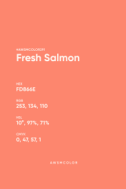 Awsmcolor Fresh Salmon Pantone Colour Palettes Color Chip Color Coding
