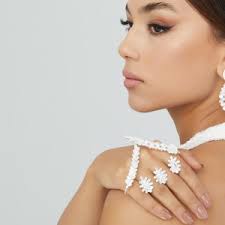 Vilma Crystal Beaded and Rose Detail Crown Buy Now.