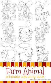 Collection of children's coloring pages with wild animals. Farm Animal Printable Colouring Pages Messy Little Monster