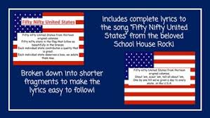 Alphabet refers to the letters of a language, arranged in the order fixed by custom. Fifty Nifty United States Lyrics Powerpoint By Claire Burns With Winsome Music