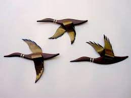 Mid Century Modern Wall Sculpture Flying Ducks Or Geese 1960s Masketeer Wall Hanging Mid Century Modern Walls Modern Wall Sculptures Modern Wall