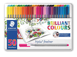 Staedtler 334 0 3 Mm Triplus Fineliner Superfine Point Pen Johanna Basford Edition Assorted Colours Pack Of 50
