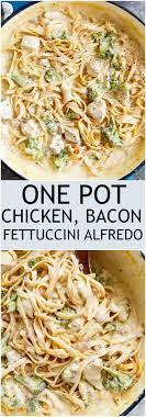 When you're having a busy week and looking for a recipe that can feed your family easily, this is the one for you. One Pot Chicken Fettuccine Alfredo With Bacon Cafe Delites