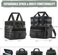 JOYHILL Tactical Lunch Box for Men, Double Deck Expandable Insulated Lunch  Bag, Large Durable Thermal and Cooler Bag for Adult, Modern Leakproof Bag  ...