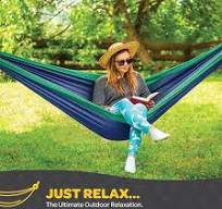 Amazon.com: Durable Hammock 400 lb Capacity, Nylon Camping ...