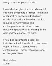 Sunny Singh On Twitter I Get Regular Invites To Debate On Various Platforms I Always Say No Because Debate Is An Imperialist Capitalist White Supremacist Cis Heteropatriarchal Technique That Transforms A Potential