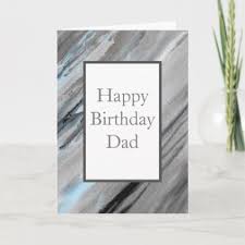 Blue Gray Abstract Card Zazzle Com In 2020 Personalized Birthday Cards Printing Double Sided Dad Birthday Card