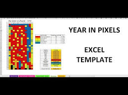 Year In Pixels 2018 Mood Tracker Excel Template Youtube