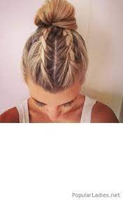 Two Little Braids And A High Bun Hair Styles Long Hair Styles Hairstyle