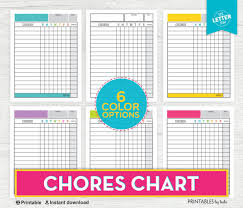 Kids Chore Chart Printable Chore Chart System Reward Chart