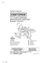 When a miter cut is required, unlock . Craftsman 137212371 User Manual Miter Saw Manuals And Guides 1007215l