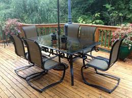 Glass Top Patio Table With 6 Chairs 125 Auburn Image 1 Condition Good Size Dimensions 40x72 Nice Metal Frame Chair Outdoor Furniture Sets Patio Table