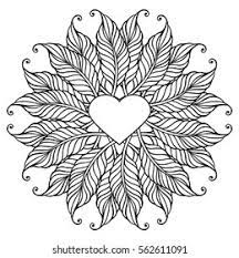 Red signifies strength, energy, and passion. Coloring Page Adult Older Children Bohemian Stock Vector Royalty Free 562611091