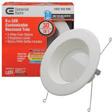 Alot of sheetrock has to be removed to replace lines. Commercial Electric 6 In Selectable Integrated Led Recessed Trim Downlight 30 Configurations In One Fixture High Ceiling Output Dimmable 53801101 The Home Depot