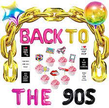 90's theme hip hop party supplies decorations cut outs door cover tablecloth whirls banner signs set kit bundle. Homond 90s Party Decorations For Adults Back To The 90 S Balloons 90s Themed Party Decorations Supplies Kit 90s Cupcake Toppers Poster Buy Online At Best Price In Uae Amazon Ae