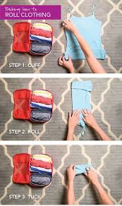 A Handy Trick To Roll Clothing For Packing And Luggage Cubes Packing Tips For Travel Packing Luggage Packing Clothes