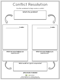 Conflict Resolution Downloadable Worksheet Helpful In Tea Conflict Resolution Conflict Resolution Worksheet Counseling Worksheets