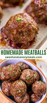 Juicy Homemade Meatballs Recipe Video Sweet And Savory Meals Recipe Homemade Meatballs Recipe Homemade Meatballs Easy Meatball Recipes Easy
