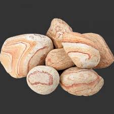 Ziersteine Regenbogen Tuffstein Beige Rot Abmessung 50 300 Mm Runde Form Steine Heidegarten Beige