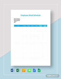 Use daily work schedule schedule templates to help get organized and manage your time. Free 12 Sample Employee Schedules In Ms Word Pdf