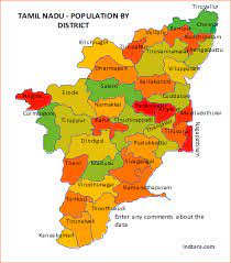 Tamil nadu state map with cities. Tamil Nadu Heat Map By District Free Excel Template Indzara