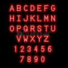 Since those letters are close to the beginning of the alphabet, her mean will be less than james. English Alphabet And Numbers Neon Style Red Letters Stock Vector Crushpixel