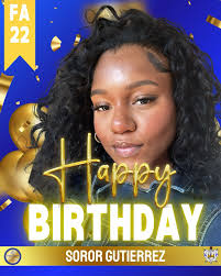 💙 MEET THE E-BOARD 💛 We would like to introduce our Tamiochus and  Parliamentarian, Kaylah Williams! 🐩 Kaylah is a Senior majoring in  Philosophy, Politics and Law 📚 One thing she's looking