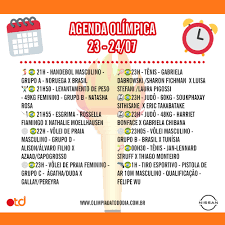 Veja a programação dos jogos de hoje, 29 e 30 de julho. Olimpiada Todo Dia On Twitter Comecou Agora Os Jogos Olimpicos Comecam De Vez E Eu Sei Que Voce Nao Quer Perder Nenhuma Participacao Brasileira Entao Ja Se Liga Na Agenda Do
