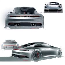 Porsche 992 Renderings By Designer Thomas Stopka Cardesign Porsche992 Porsche Porsche911 Formtrends Sketches Automotive Design Porsche Porsche Design