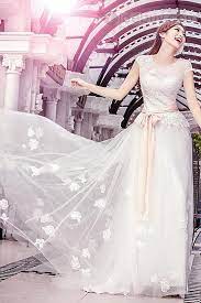 ヴィンテージaライン床長さスクープカラーサッシュ リボンウェディングドレス wedding dresses a line wedding dress wedding dresses beaded