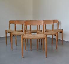 Set Of Six Model 75 Chairs By Niels Otto Moller Denmark 1960 S Chair Niels Otto Moller Dining Chairs