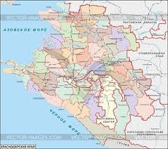 Картинки по запросу краснодарский край карта Karta Krasnodarskogo Kraya Izobrazhenie V Vektore Vektornyj Klipart