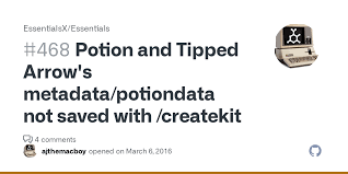 Everything you need to know about minecraft: Potion And Tipped Arrow S Metadata Potiondata Not Saved With Createkit Issue 468 Essentialsx Essentials Github