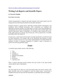 Review articles give an overview of the scientific field or. Writing Lab Reports And Scientific Papers By Warren D Dolphin Iowa State University Experiment Abstract Summary