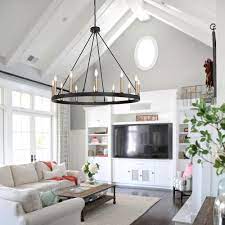 Vanity Art 12 Lights Wagon Wheel Chandelier Lighting Farmhouse Candle Ceiling Light Fixtures For Living Room Kitchen Dining Room 10552bk Bd Chandelier In Living Room Living Room Light Fixtures Farmhouse Living Room