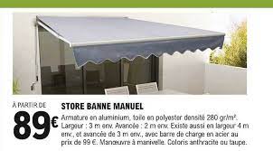 Store banne pour fenetre 120 cm. Offre Store Banne Manuel Chez Eleclerc Brico