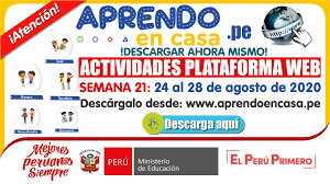 20,236 likes · 28 talking about this. Descarga Ahora Actividades Semana 21 Fichas Pdf Audios Y Videos Aprendo En Casa Del 24 Al 28 Agosto De 2020 Somos Docentes