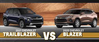 Value and attention to detail. 2021 Chevrolet Trailblazer Vs 2020 Chevrolet Blazer