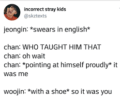 Pin By Lisa On Stray Kids Funny Kpop Memes Kid Memes Crazy Kids