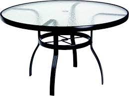 Pull up a seat with our collection of outdoor bar tables and patio dining sets. Woodard Aluminum Deluxe 48 Wide Round Acrylic Top Dining Table With Umbrella Hole Wr822148w