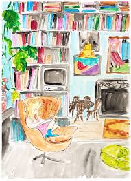 Reading Girl Painting Wall Art Girl In Study Room Artwork Books Little Girl Painting Girls Room Decor Girl Loves Books Fire Painting Of Girl Painting Art