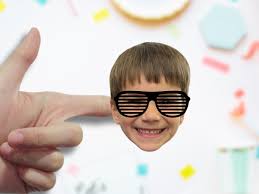 Two Cool Stickers Customized With Photo and Sunglasses