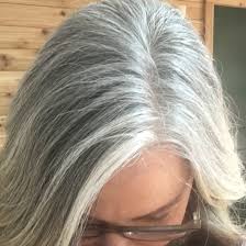 Wearing dark, smokey eye makeup and red lipstick with gray hair can make your complexion appear dull and washed out. How I Transformed My Dark Brunette Hair To My Natural Gray Feathered Empty Nest The Guide To Enjoying Your Empty Nest
