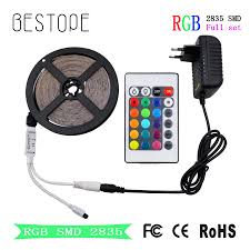 Rgb Led Bande Smd 2835 Led Dc 12 V 5050 Bande 5 M 10 M Etanche Flexible Ruban Rgb Neon Bande Controleur Pour La Maison Eclairage Rgb Led Lights Led Lights Rgb Led Strip Lights