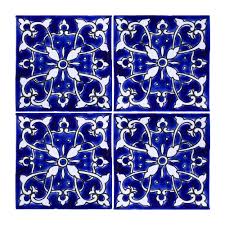 Allow us to suggest a moroccan tile backsplash. Can Be Made In 4 25 And 6 Vintage Moroccan Tile Design Blue And Blue Grey Decorative Ceramic Tile Blue Tile Backsplash Tile Home Decor Home Living Seasonalliving Com