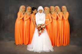 Bride Bridesmaid Autumnthemed Hijab Maldives Weddings Muslim Wedding Dresses Muslim Brides Muslim Wedding