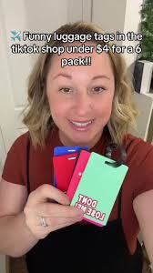 #creatorsearchinsights Funny Luggage Tags that will stand out!  #tiktokshopfinds #luggagetags #luggagemusthaves #tiktokmademebuyit  #traveltips